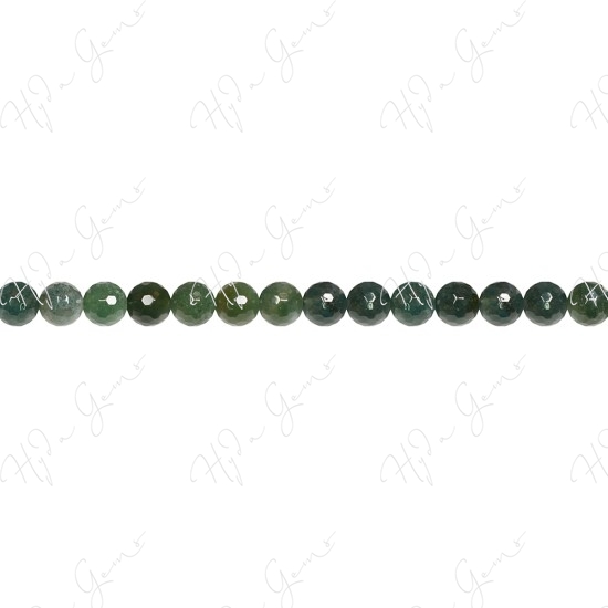 Moss Agate Faceted Beads