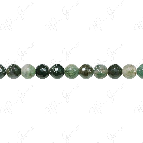 Moss Agate Faceted Beads