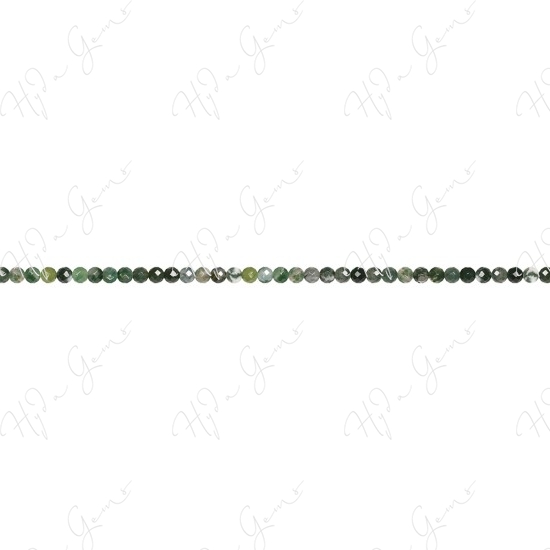 Moss Agate Faceted Beads