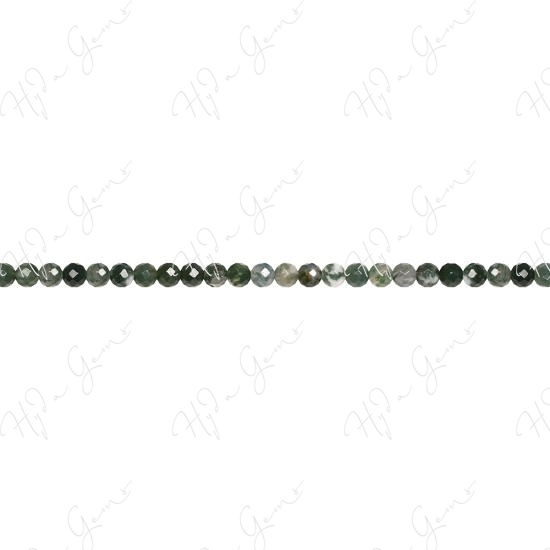 Moss Agate Faceted Beads