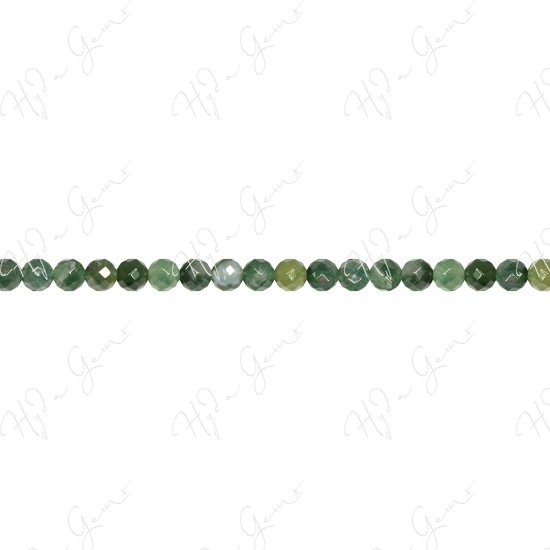 Moss Agate Faceted Beads