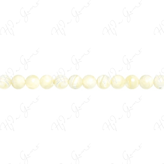 MOP (White) Faceted Beads