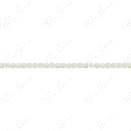 MOP (White) Faceted Beads