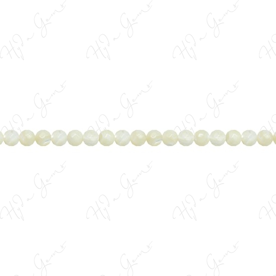 MOP (White) Faceted Beads