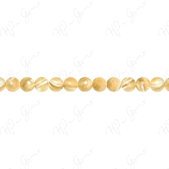 MOP (Brown) Faceted Beads