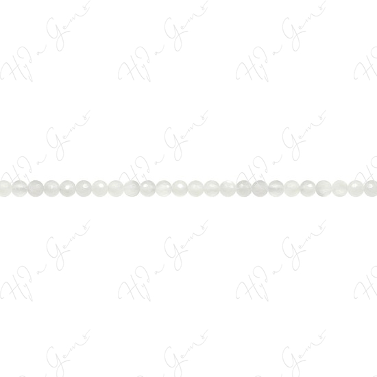 White Moonstone Faceted Beads (2A)