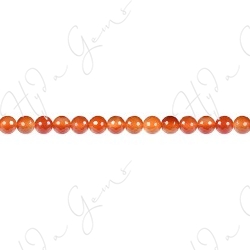 Natural Red Agate Faceted Beads