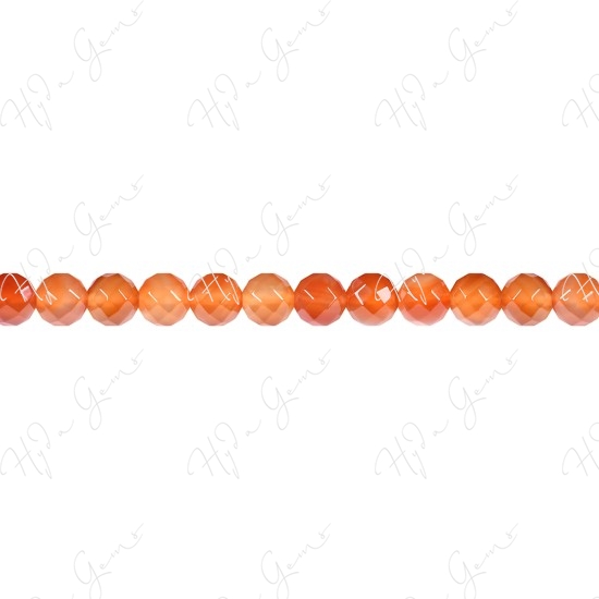 Natural Red Agate Faceted Beads