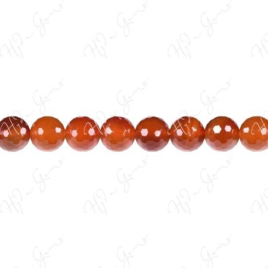 Natural Red Agate Faceted Beads