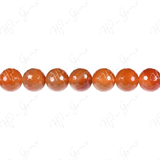 Natural Red Agate Faceted Beads