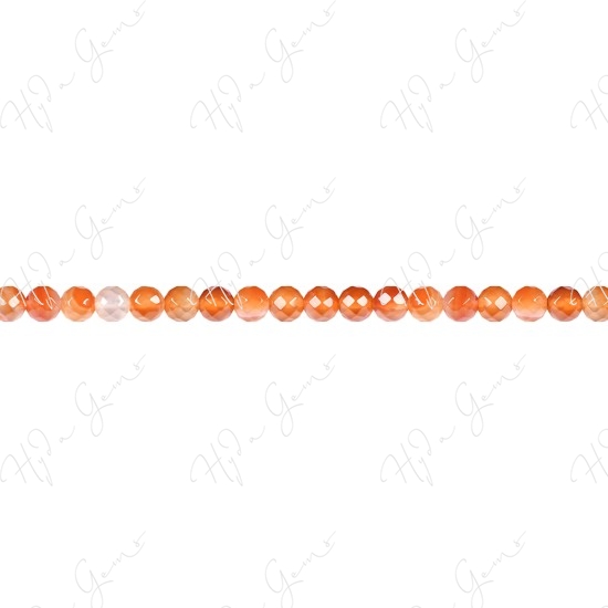 Natural Red Agate Faceted Beads