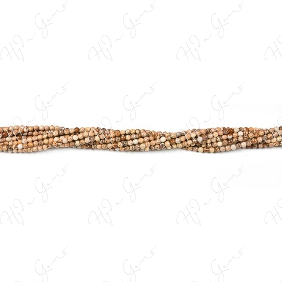 Picture Jasper Faceted Beads