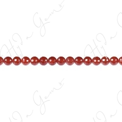 Red Agate Faceted Beads