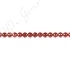 Red Agate Faceted Beads