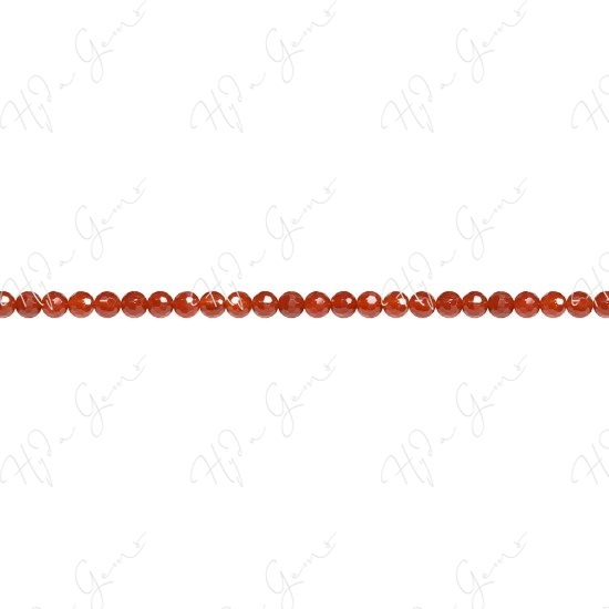 Red Agate Faceted Beads