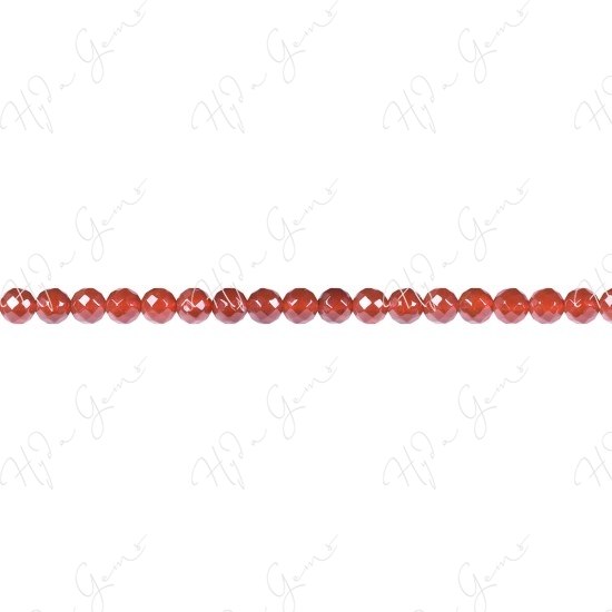 Red Agate Faceted Beads