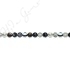 Black Striped Agate Faceted Beads