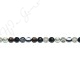 Black Striped Agate Faceted Beads