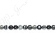 Black Striped Agate Faceted Beads