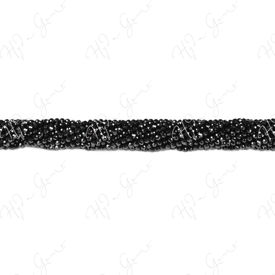 Black Spinel Faceted Beads