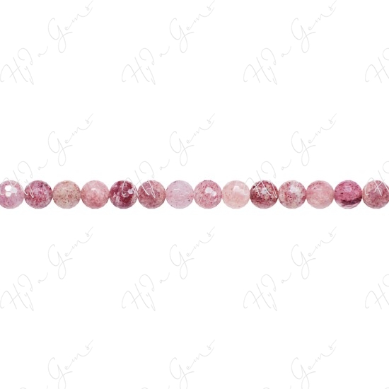 Strawberry Quartz Multi-Color Faceted Beads