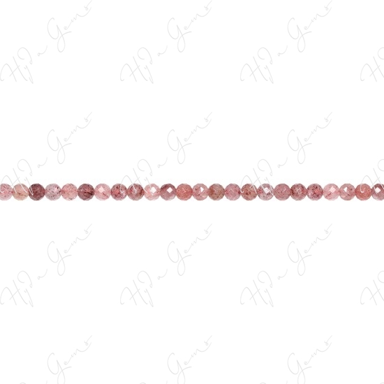 Strawberry Quartz Multi-Color Faceted Beads