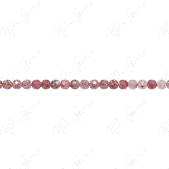 Strawberry Quartz Multi-Color Faceted Beads