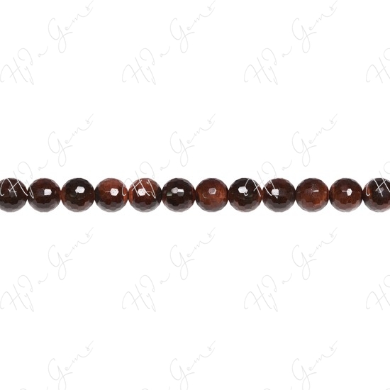 Red Tiger Eye Faceted Beads