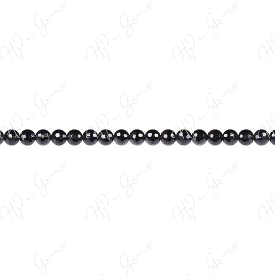 Black Tourmaline Faceted Beads