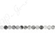 Black Rutile Quartz Faceted Beads