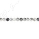 Black Rutile Quartz Faceted Beads