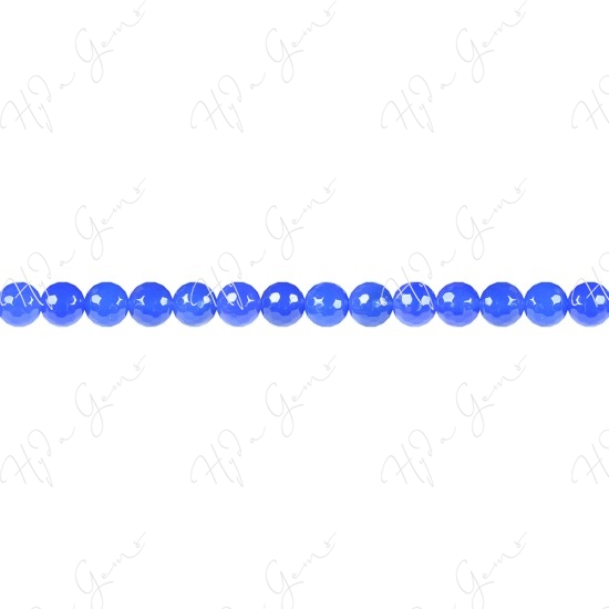 Blue Agate Faceted Beads