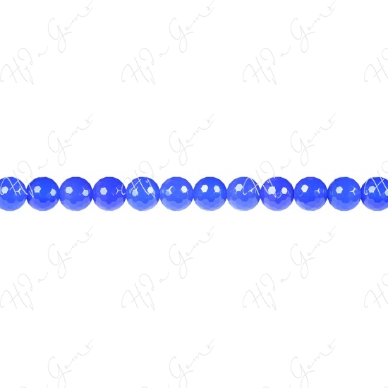 Blue Agate Faceted Beads