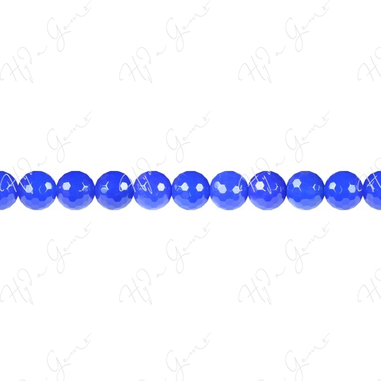 Blue Agate Faceted Beads