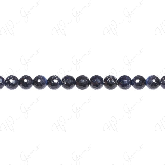 Blue Sand Stone Faceted Beads