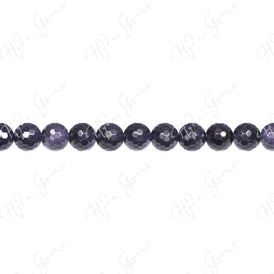 Blue Sand Stone Faceted Beads