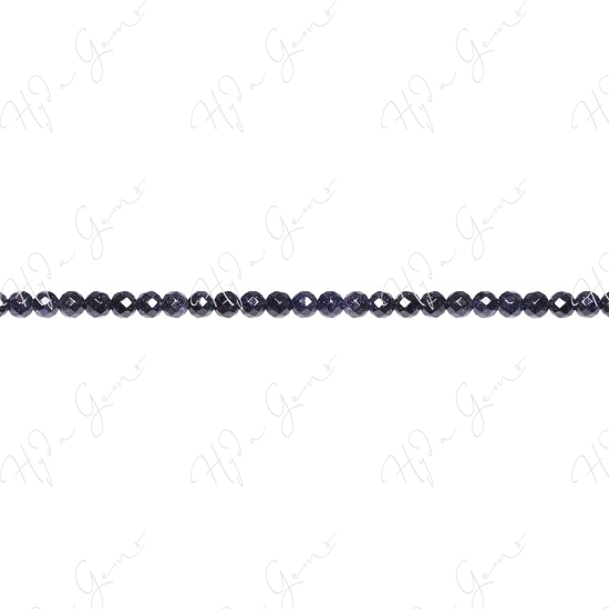 Blue Sand Stone Faceted Beads