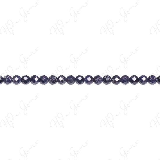 Blue Sand Stone Faceted Beads