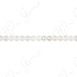 White Agate Faceted Beads