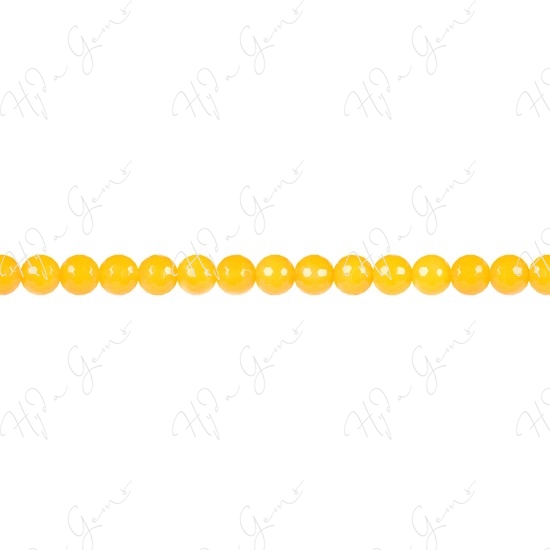 Yellow Agate Faceted Beads