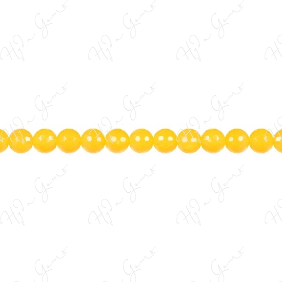 Yellow Agate Faceted Beads