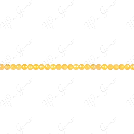 Yellow Agate Faceted Beads