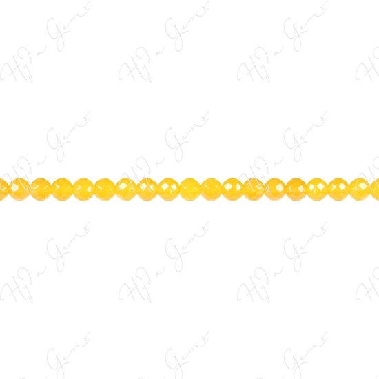 Yellow Agate Faceted Beads