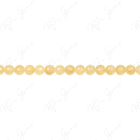 Yellow Jade Faceted Beads