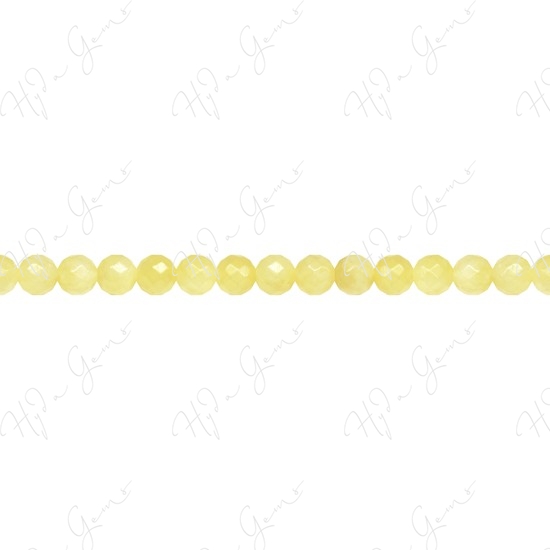 Yellow Jade Faceted Beads