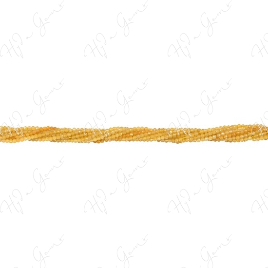 Yellow Jade Faceted Beads