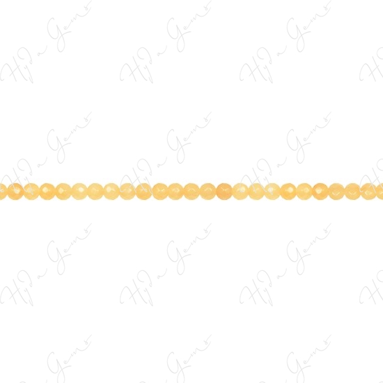 Yellow Jade Faceted Beads