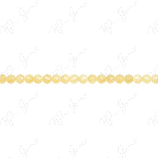 Yellow Jade Faceted Beads