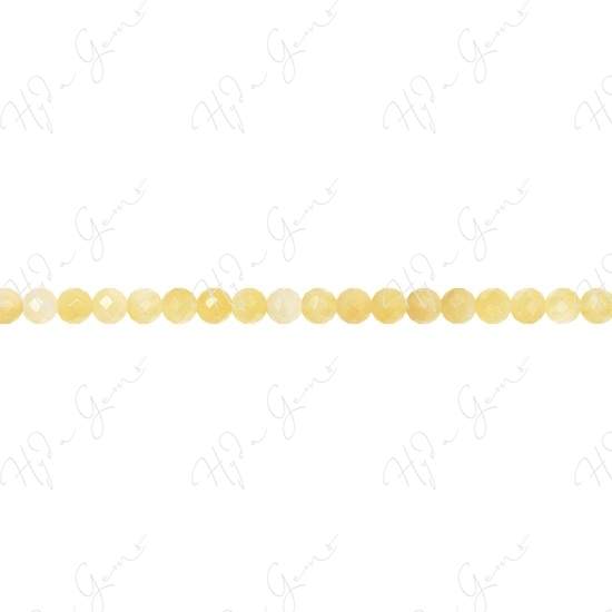 Yellow Jade Faceted Beads