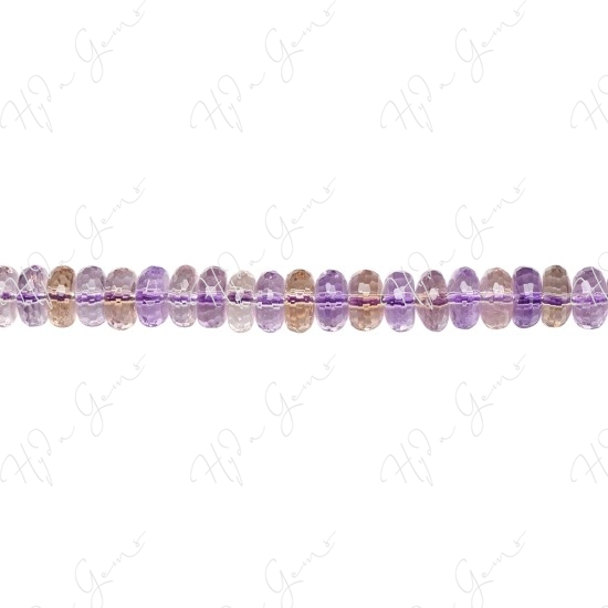 Ametrine Faceted Roundel Beads